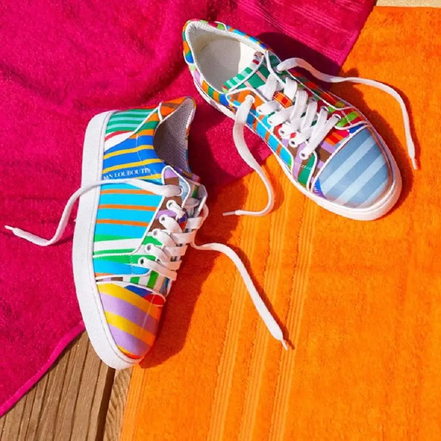 Giày Christian Louboutin Vieira Patent Leather 'Bianco Multicolor' 3220055J322 - Ảnh 3