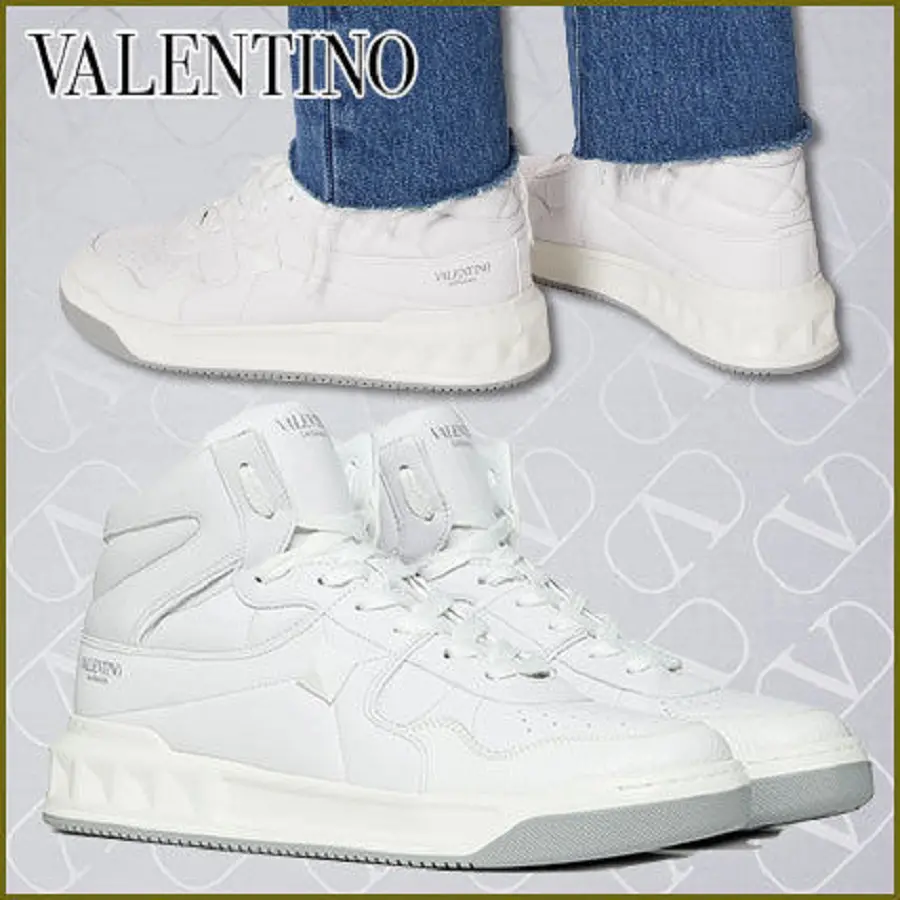 Alternative view of Giày Valentino Garavani ONE STUD Mid-Top nappa Sneaker XY2S0E63NWN0BO