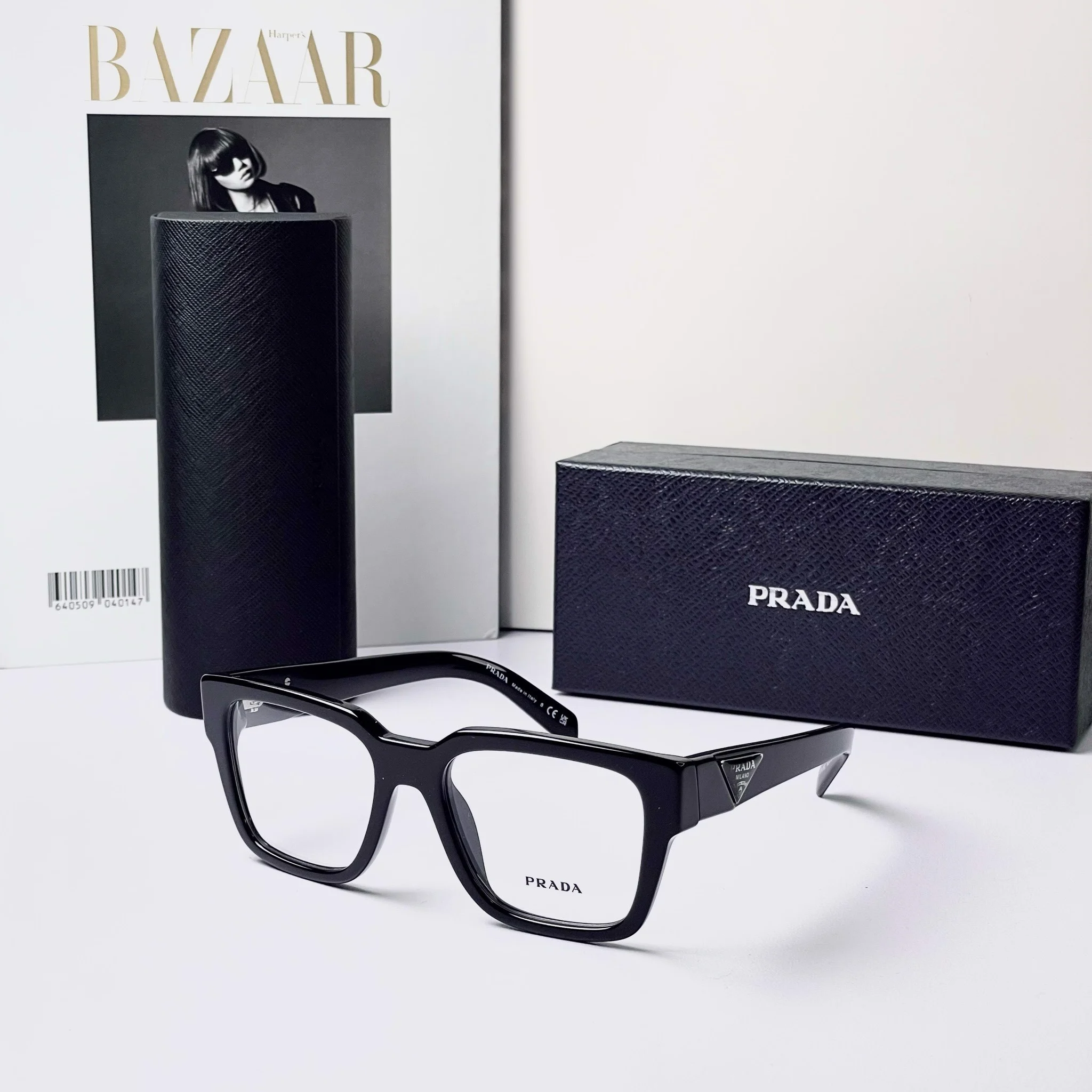 Kính Prada Eyeglasses 'Black' PR09ZV1AB1O1 - Ảnh 7