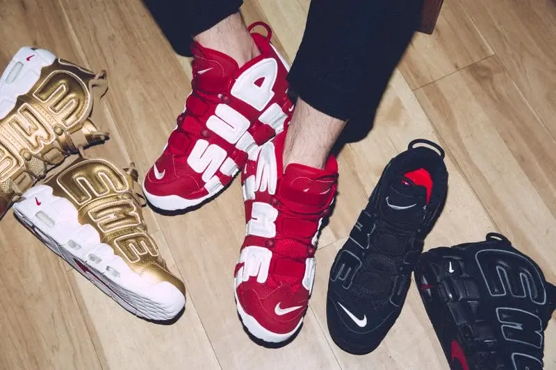 Giày Nike Supreme x Air More Uptempo 'Red' 902290-600 - Ảnh 5