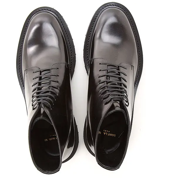 Alternative view of Giày Saint Laurent Army Smooth Leather Laced Boot 'Black' 6323641Y0001000