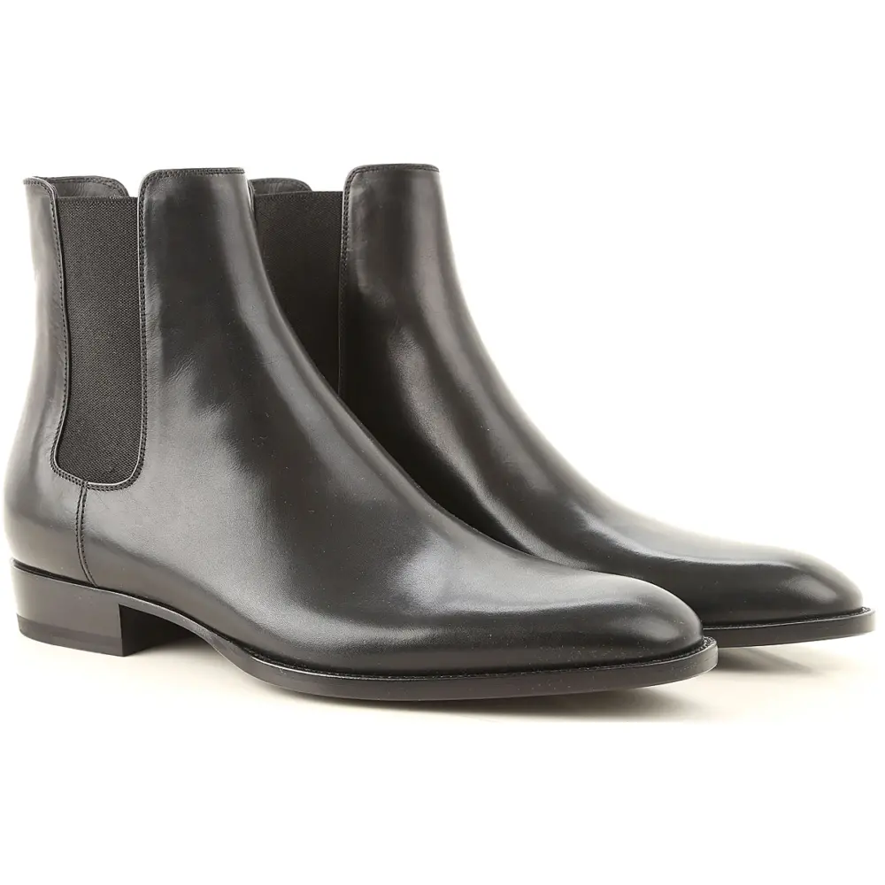Alternative view of Giày Saint Laurent Wyatt Smooth Leather Chelsea Boot 'Black' 6341951YL001000