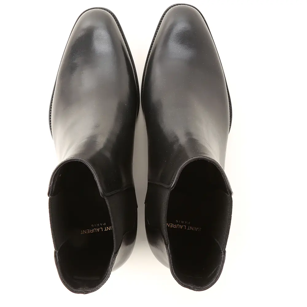 Giày Saint Laurent Wyatt Smooth Leather Chelsea Boot 'Black' 6341951YL001000 - Ảnh 3