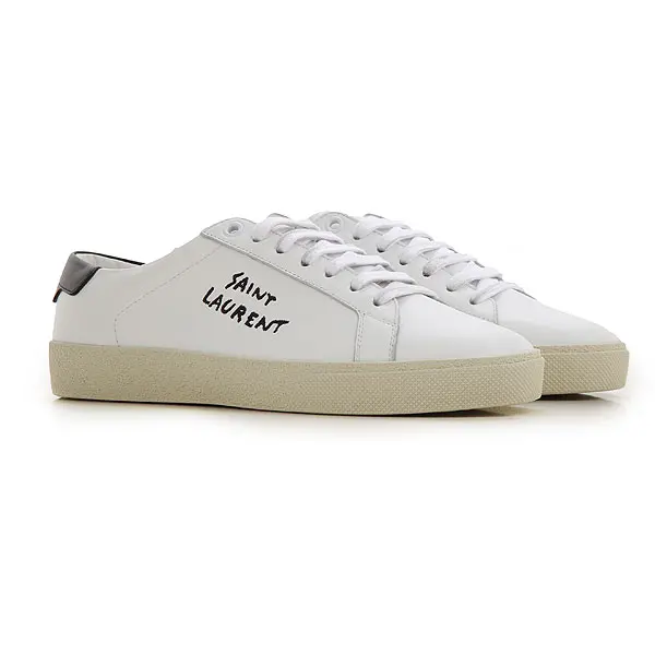 Giày Saint Laurent Wmns Court Classic SL06 Low 'Optic White Black' 610649-08G10-9061 - Ảnh 3