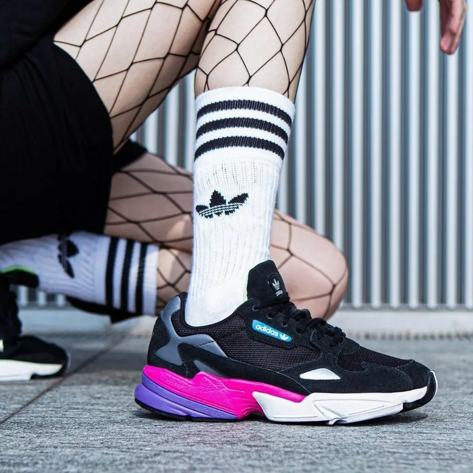Giày Adidas Wmns Falcon 'Black Shock Pink' CG6219 - Ảnh 6
