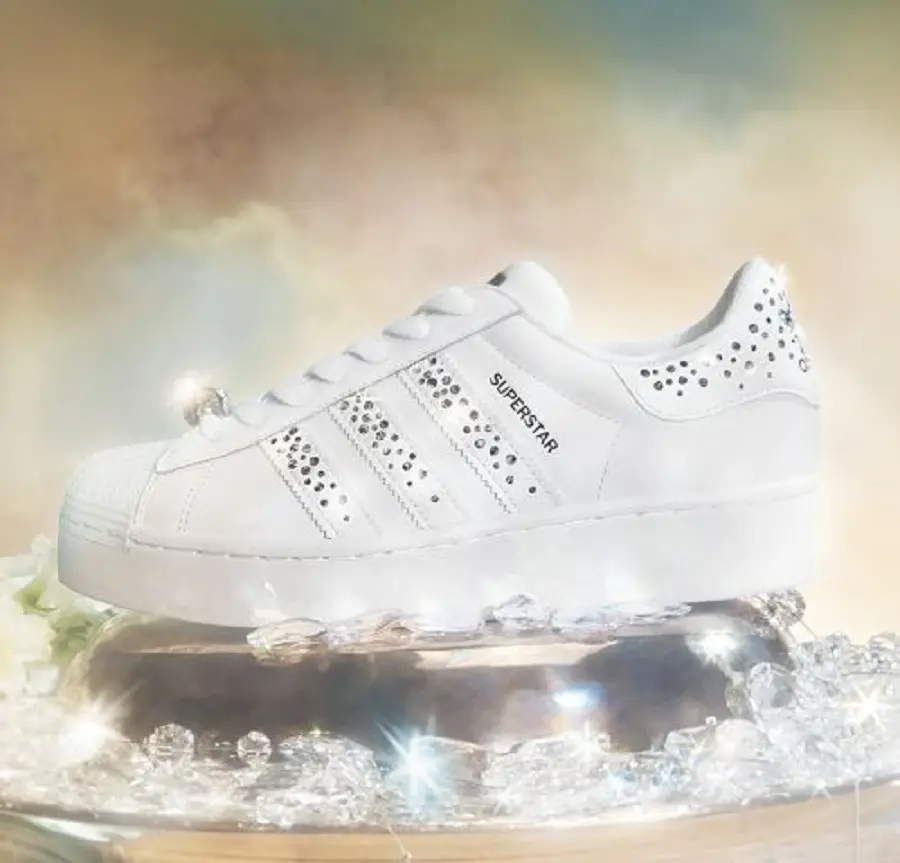 Giày Adidas Swarovski x Wmns Superstar Bold 'Cloud White' FX7456 - Ảnh 4