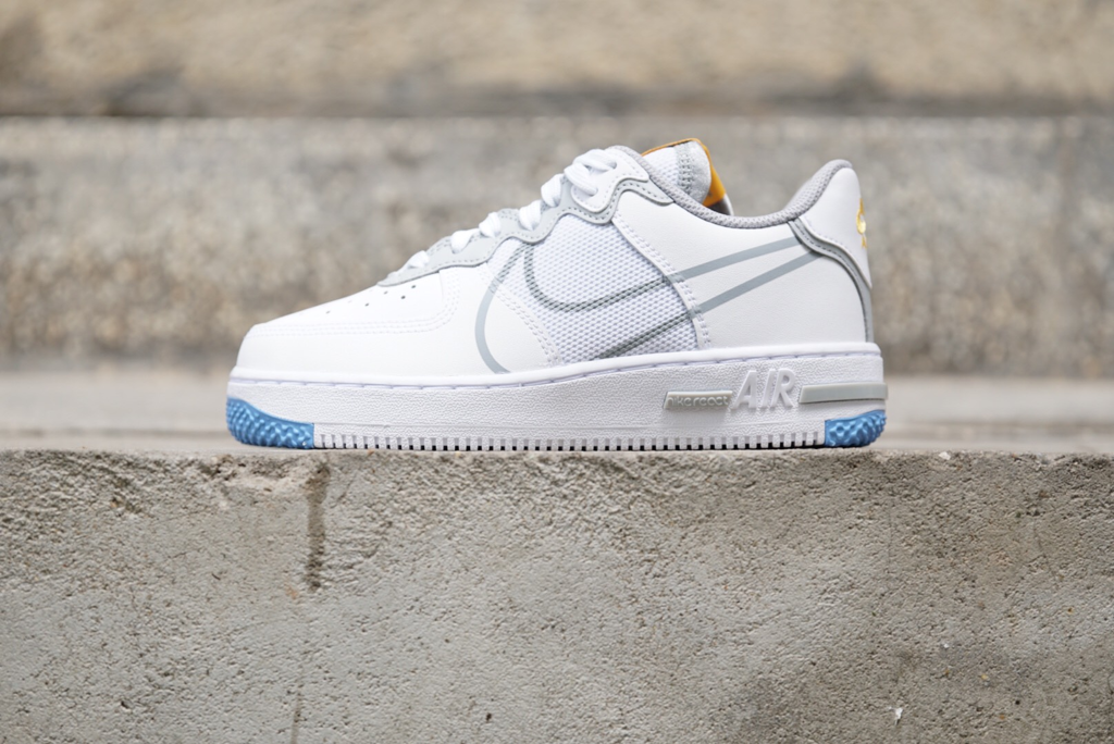 Giày Nike Air Force 1 React ' White Light Smoke Grey ' CT5117-102 - Ảnh 2
