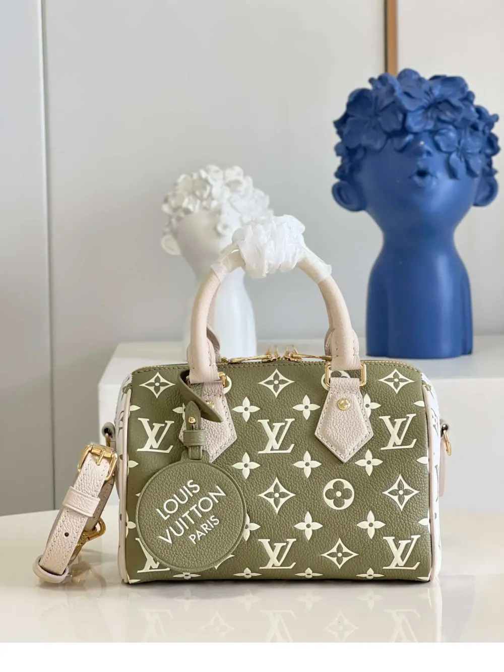 Túi Louis Vuitton Speedy Bandoulière 20 'Kaki Beige' M46118 - Ảnh 4