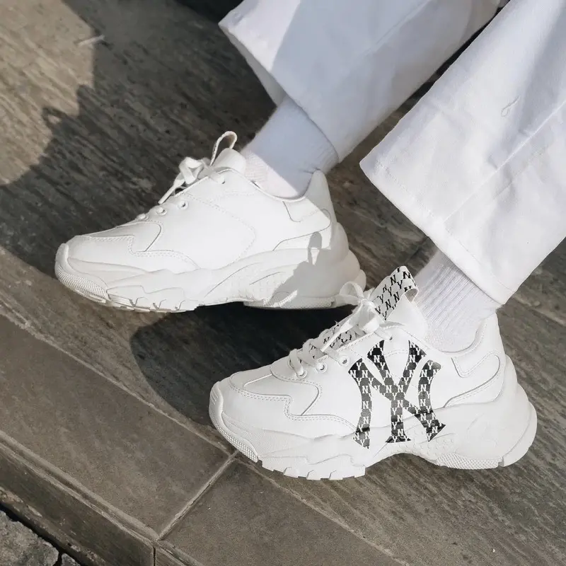 Alternative view of Giày MLB BigBall Chunky Mono NY 'White' 3ASHCM01N-50WHS