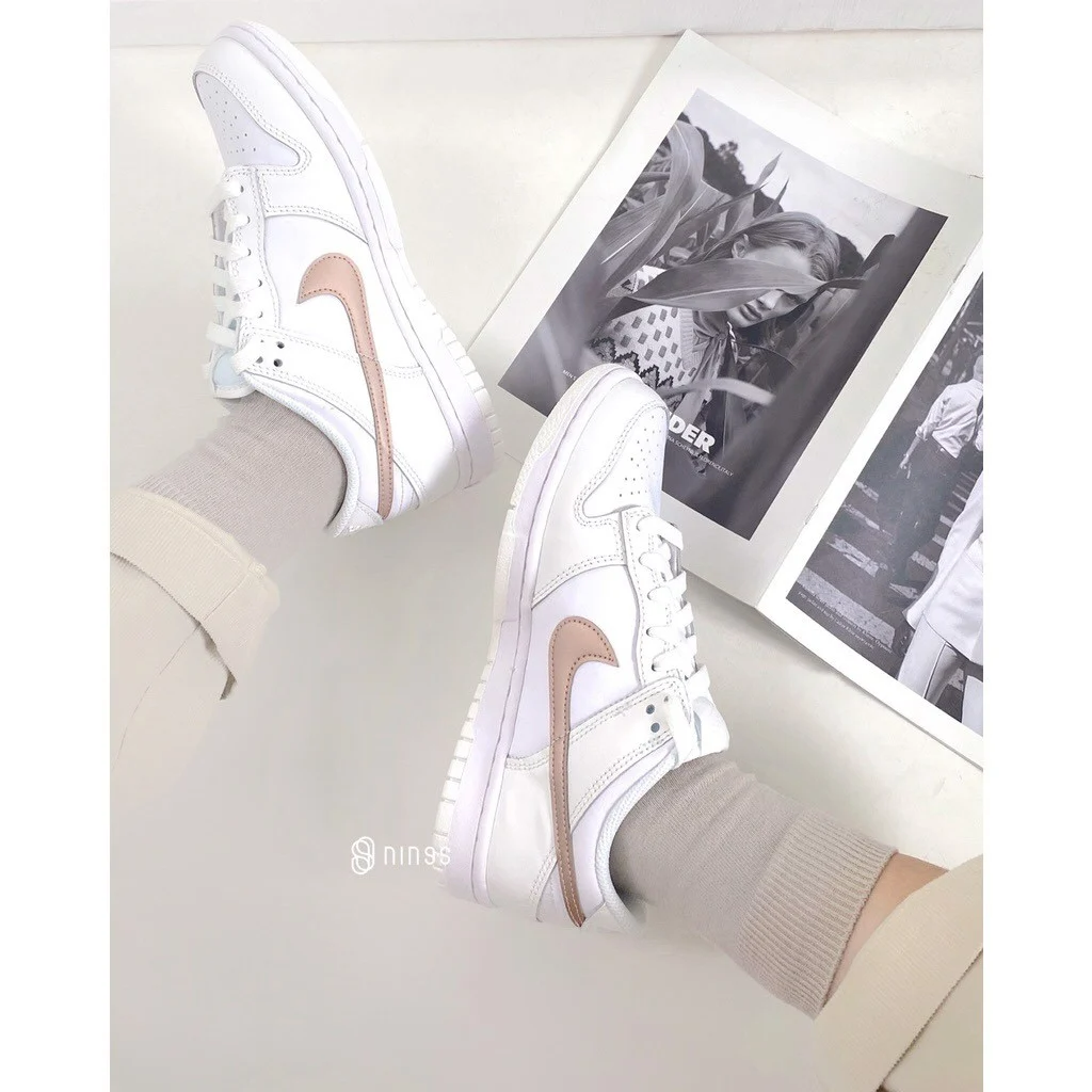 Giày Nike Dunk Low GS 'White Metallic Red Bronze' DH9765-100 - Ảnh 6
