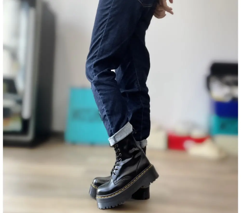 Giày Dr.Martens Jadon Smooth Leather Platform Boots 'Black' 15265001 - Ảnh 3