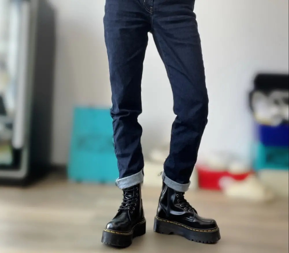 Giày Dr.Martens Jadon Smooth Leather Platform Boots 'Black' 15265001 - Ảnh 4