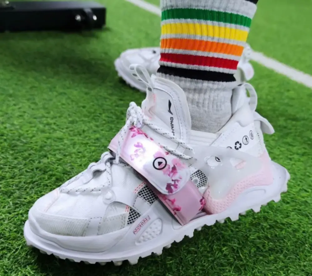 Giày Li Ning Pangu HALO Cherry Blossom Limited Edition Men's White AGLR151-1 - Ảnh 4