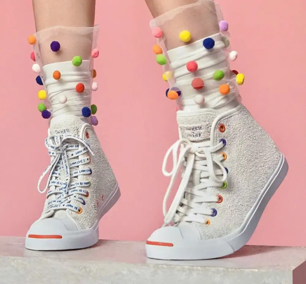 Alternative view of Giày Converse Ouyang Nana x Jack Purcell Mid 'Inside Vs Outside' 171219C