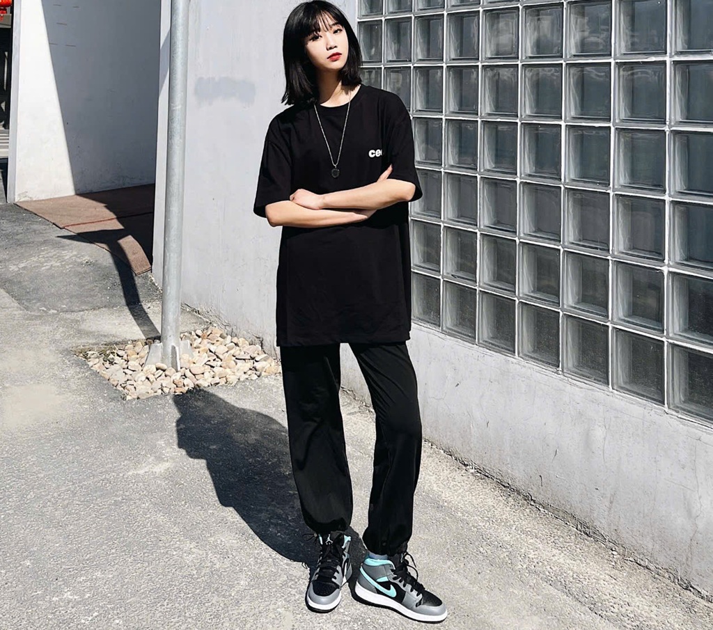 Giày Nike Air Jordan 1 Mid GS 'Grey Aqua' 554725-063 - Ảnh 3