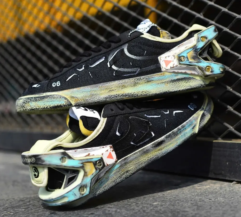Giày Nike Acronym x Blazer Low 'Black Olive Aura' DO9373-001 - Ảnh 4