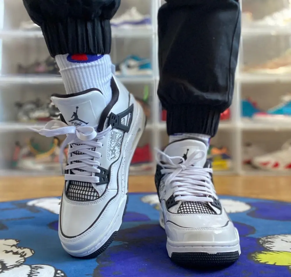 Giày Nike Air Jordan 4 Retro GS 'DIY' DC4101-100 - Ảnh 3