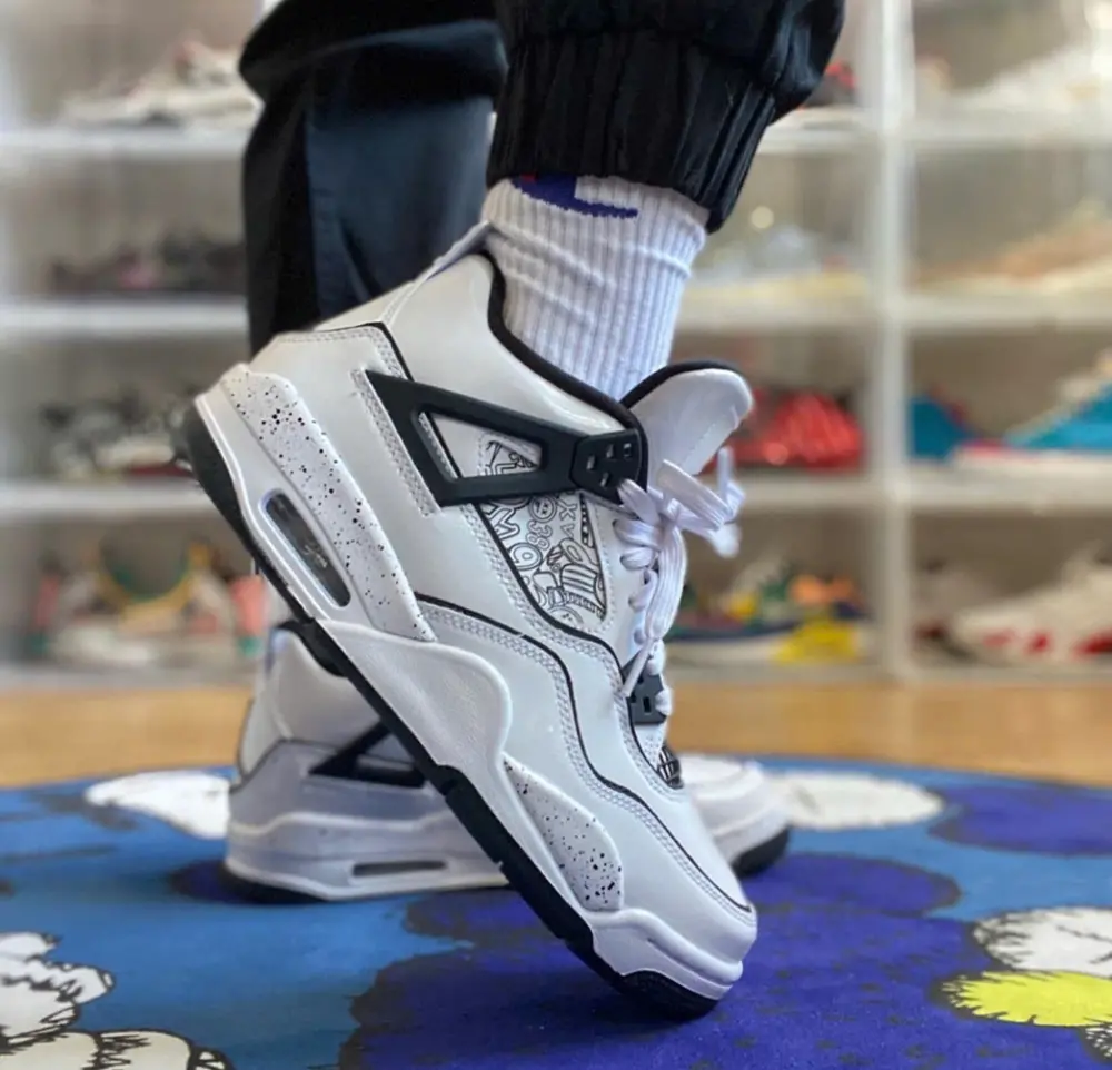 Alternative view of Giày Nike Air Jordan 4 Retro GS 'DIY' DC4101-100