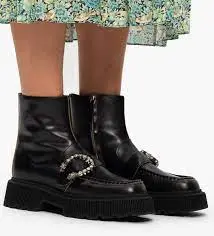 Giày Gucci Leather Ankle Boots 627291-DS800-1000 - Ảnh 5