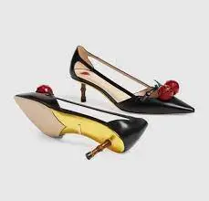 Alternative view of Giày Gucci Black Leather Cherry 452766-C9DN0-1170