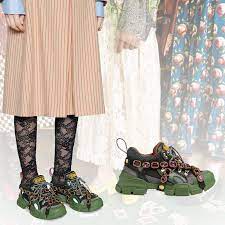 Giày Gucci Wmns Flashtrek Crystals 'Green' 537355-GGZ30-1261 - Ảnh 6