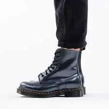 Alternative view of Giày Dr.Martens 1460 Pascal Chroma Metallic Leather 'Silver' 26233040