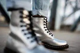 Giày Dr.Martens Vegan 1460 Metallic Chrome 'Silver' 24865040 - Ảnh 3