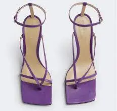 Giày Cao Gót Bottega Veneta Stretch Strap Sandal 'Clematis' 608835VBSF06074 - Ảnh 4