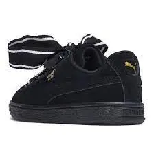 Giày Puma Basket Suede Heart Satin 'Black' 364084-01 - Ảnh 7