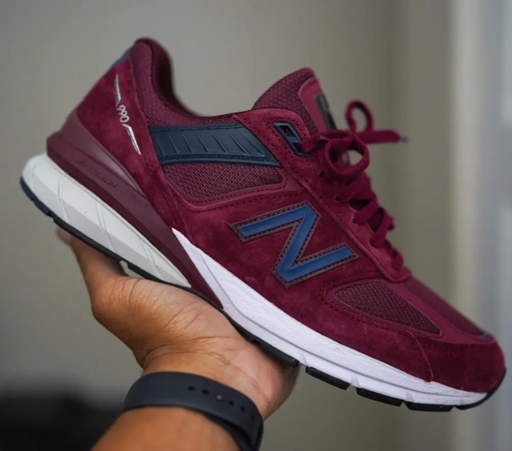 Giày New Balance 990v5 Made in USA ‘Burgundy’ M990BU5 - Ảnh 4