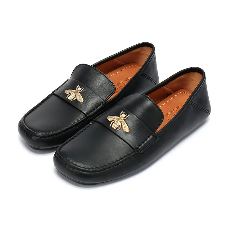 Alternative view of Giày Gucci Leather Driver Bee 473769-DTM20-1000