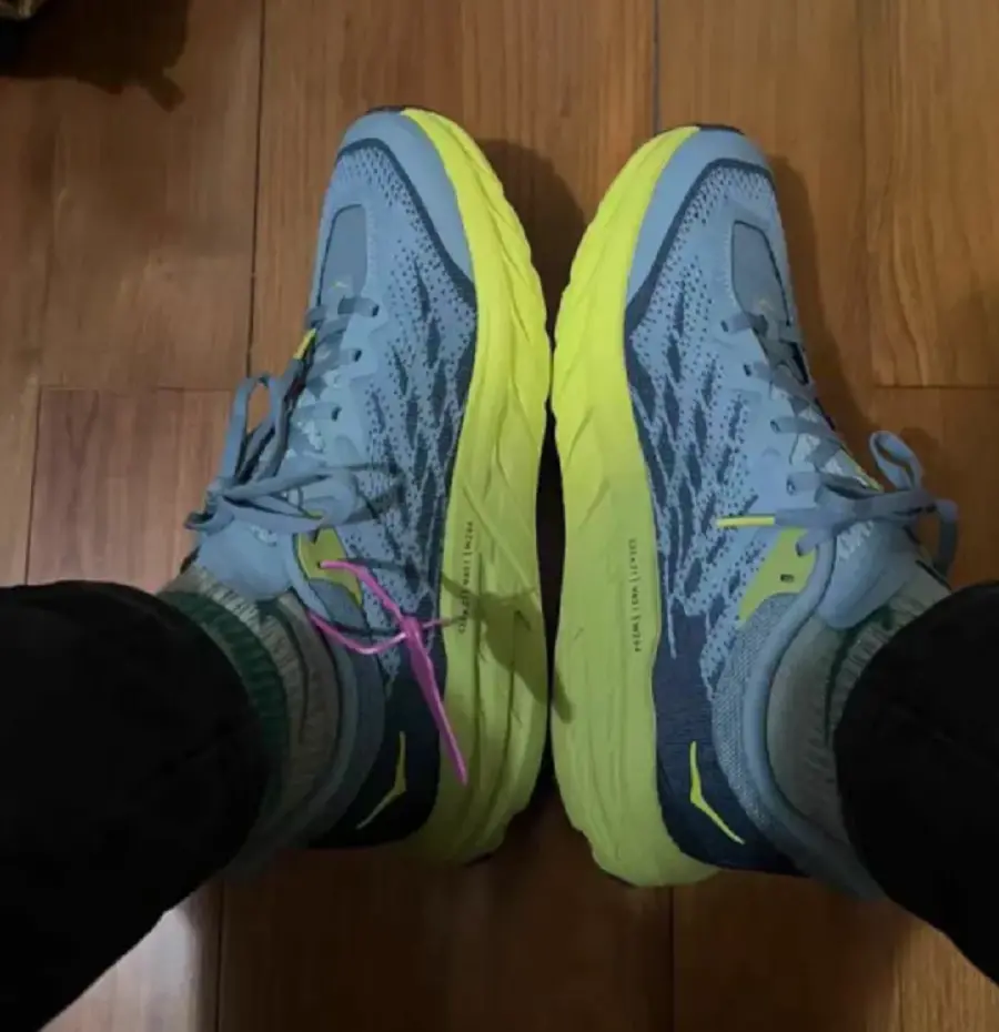 Alternative view of Giày Hoka One One Speedgoat 5 Stone Blue Dark Citron 1123157-SBDCT