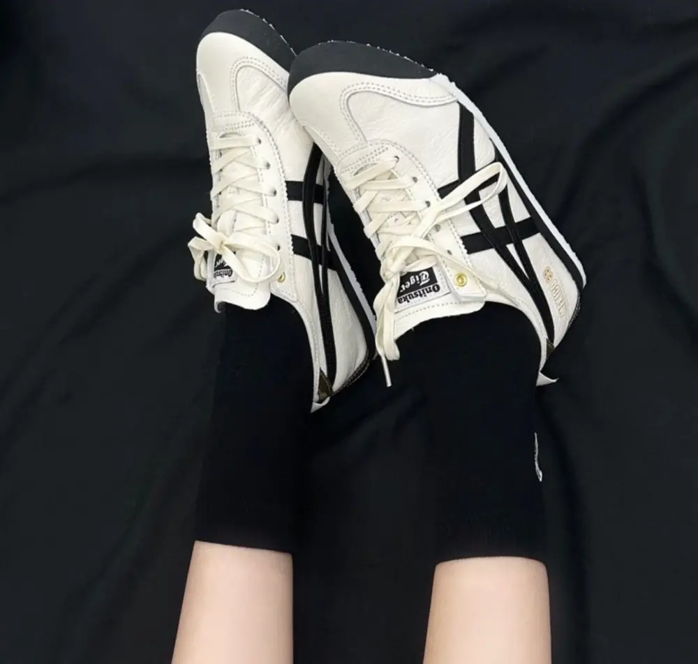 Giày Onitsuka Tiger Mexico 66 ‘Cream Black’ 1183B493-100 - Ảnh 5
