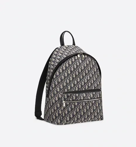 Balo Dior Rider Oblique Jacquard 'Beige Black' 1VOBA088YKY-H28E - Ảnh 4