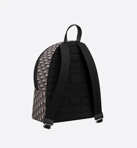 Balo Dior Rider Oblique Jacquard 'Beige Black' 1VOBA088YKY-H28E - Ảnh 3