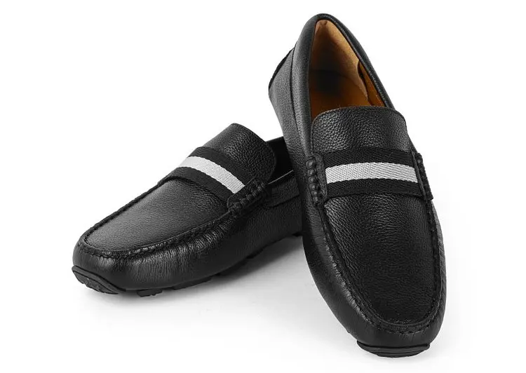 Giày Bally Moccasins Pearce 300 ‘Black White’ 6206925 - Ảnh 4