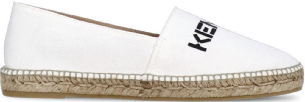 Giày Kenzo Slip On Logo Canvas Espadrilles 'White' FB62ES182F7101