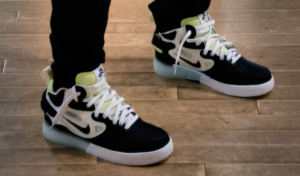 Alternative view of Giày Nike Air Force 1 Mid React 'Black Neon' DQ1872-100