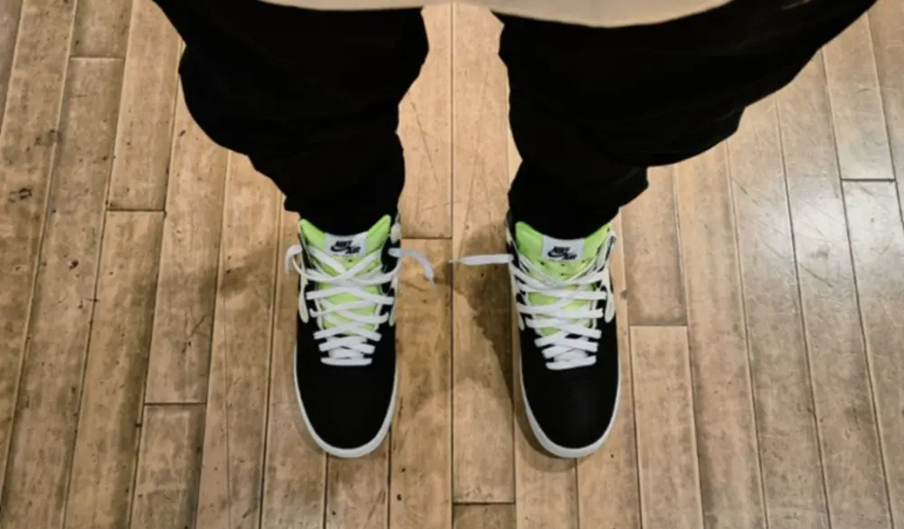 Giày Nike Air Force 1 Mid React 'Black Neon' DQ1872-100 - Ảnh 3