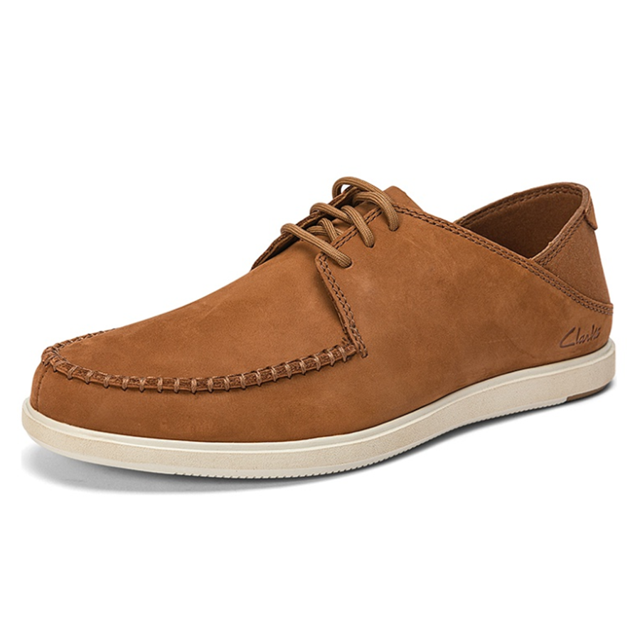 Giày Clarks Bratton 'Dark Tan Nubuck' 261659807 - Ảnh 3