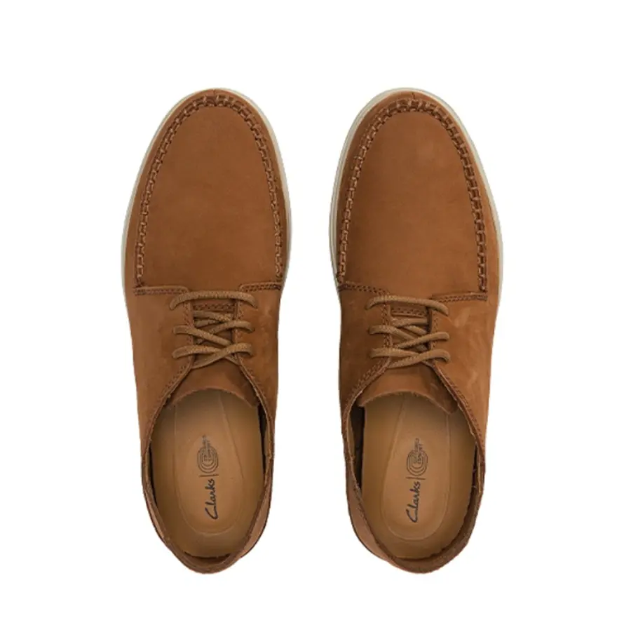Giày Clarks Bratton 'Dark Tan Nubuck' 261659807 - Ảnh 4