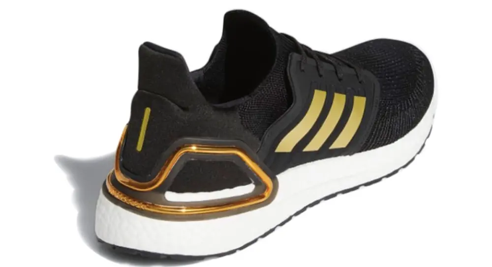 Alternative view of Giày Adidas Ultraboost 20 “Core Black Gold” EE4393