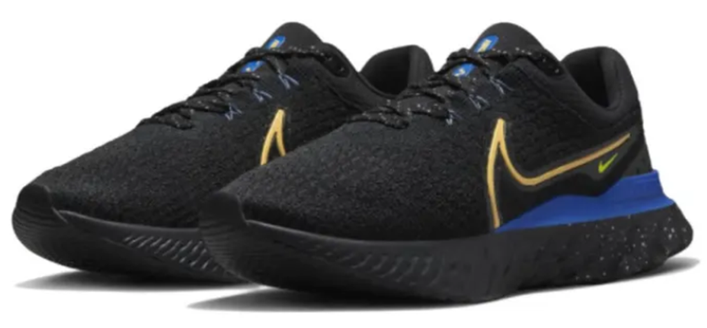 Giày Nike React Infinity Run Flyknit 3 'Black Citron Royal' DZ4845-001 - Ảnh 2