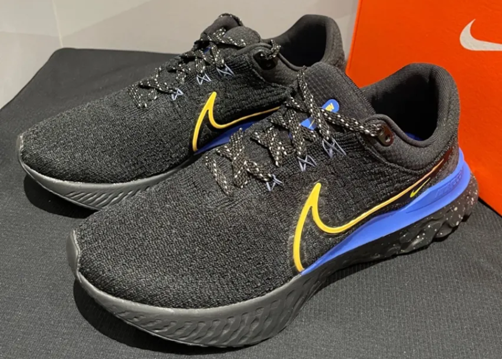 Giày Nike React Infinity Run Flyknit 3 'Black Citron Royal' DZ4845-001 - Ảnh 5