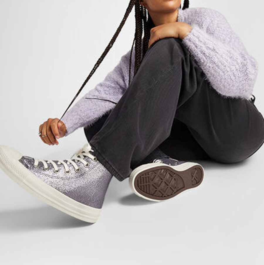 Giày Converse Chuck Taylor All Star Glitter 'Gunmetal' A07948C - Ảnh 4