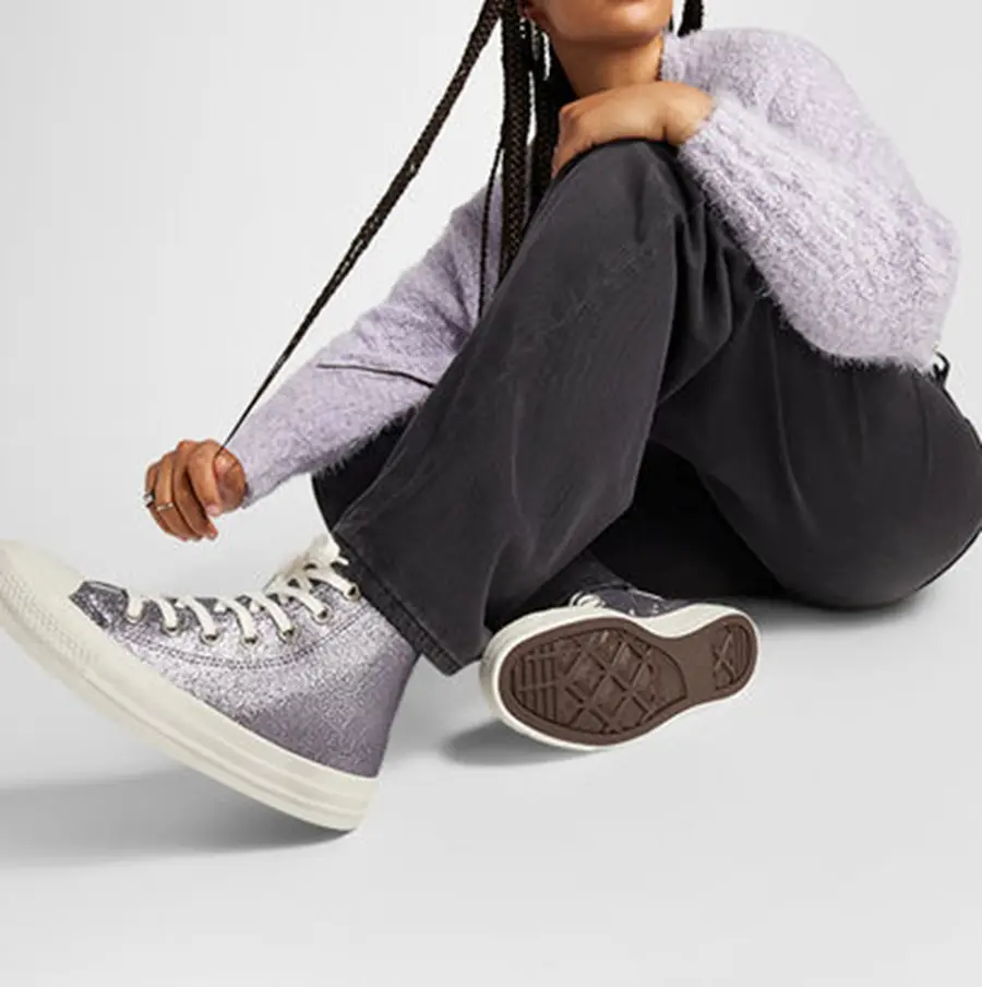 Giày Converse Chuck Taylor All Star Glitter 'Gunmetal' A07948C - Ảnh 4