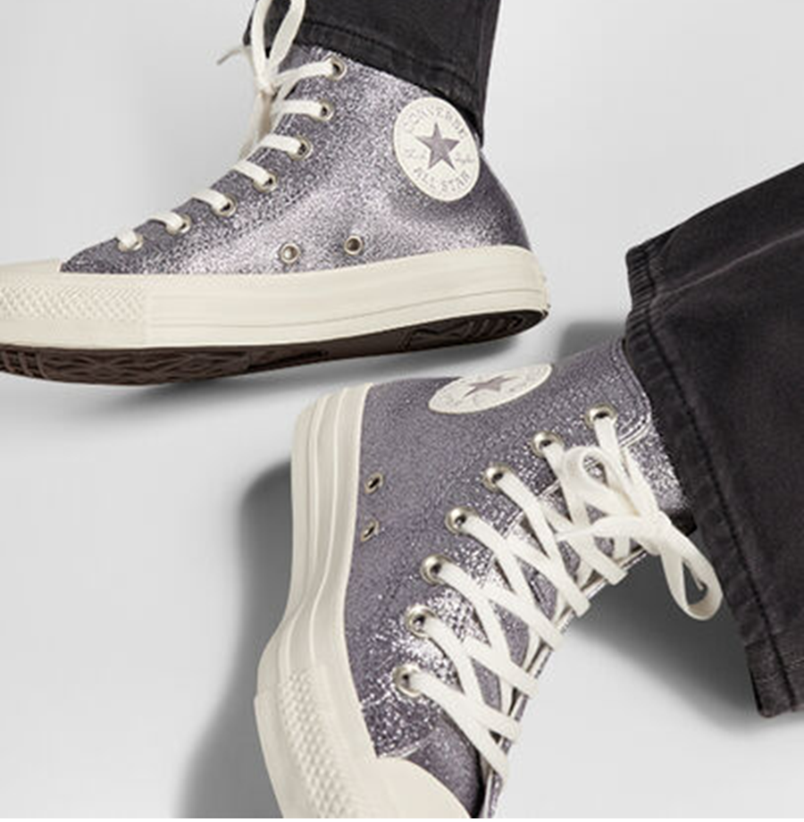 Giày Converse Chuck Taylor All Star Glitter 'Gunmetal' A07948C - Ảnh 3