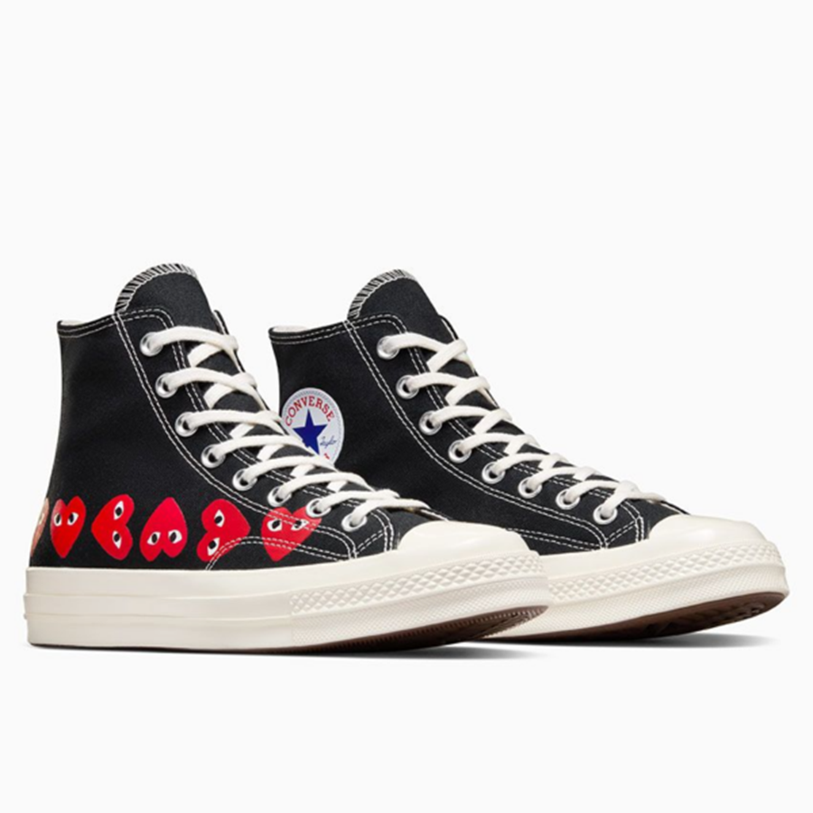 Giày Converse x Play Comme des Garçons ‘Black’ A08147C - Ảnh 3