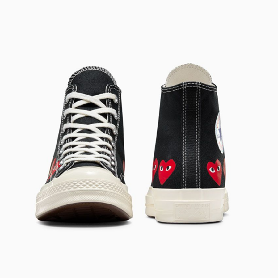 Giày Converse x Play Comme des Garçons ‘Black’ A08147C - Ảnh 2