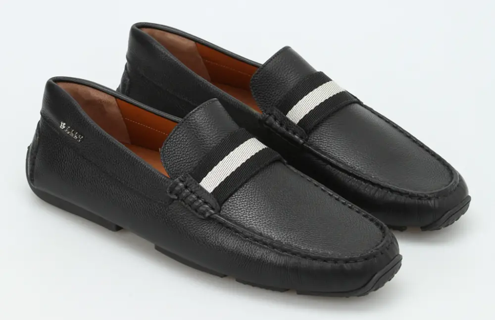 Giày Bally Moccasins Pearce 300 ‘Black White’ 6206925 - Ảnh 3